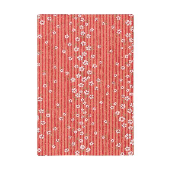 呉竹 御朱印帳 大判 縞柄・赤色 LH10-19