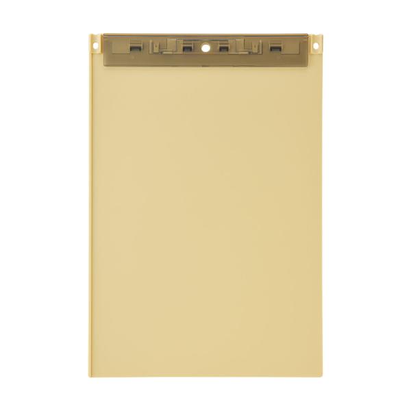 リヒトラブ Mutual 超薄型クリップボード ＜フック穴付＞ A4 マットイエロー A-2067-...