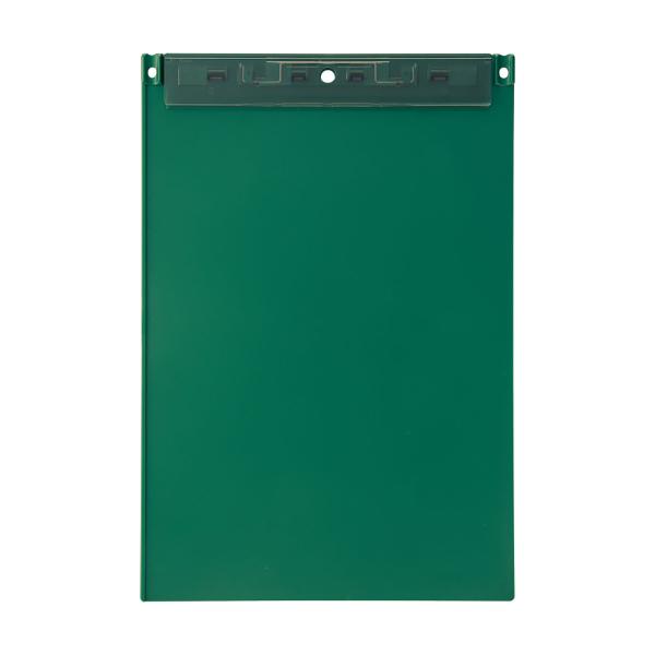 リヒトラブ Mutual 超薄型クリップボード ＜フック穴付＞ A4 ディープグリーン A-2067...