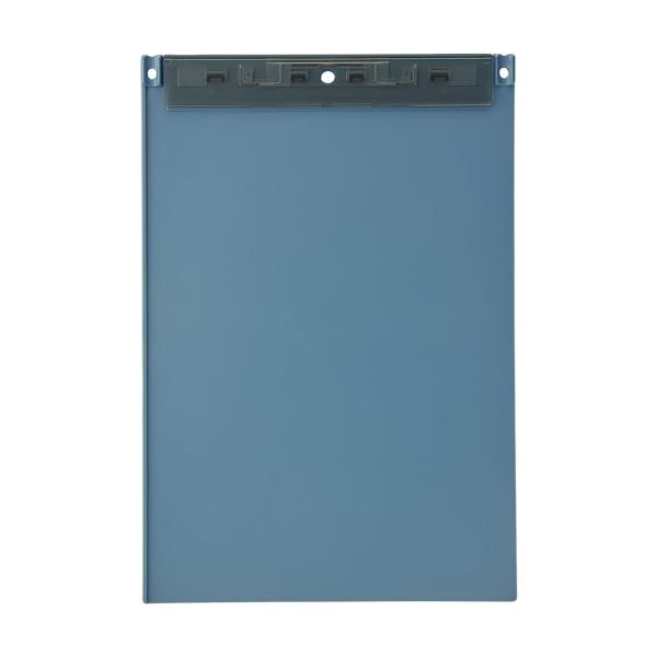 リヒトラブ Mutual 超薄型クリップボード ＜フック穴付＞ A4 スレートブルー A-2067-...