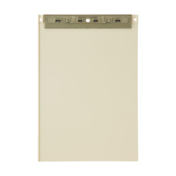 リヒトラブ Mutual 超薄型クリップボード ＜フック穴付＞ A4 アイボリー A-2067-16