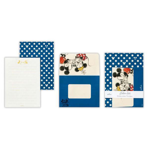 レターセット ディズニー ミッキー ドット青 2 819255 日本ホールマーク