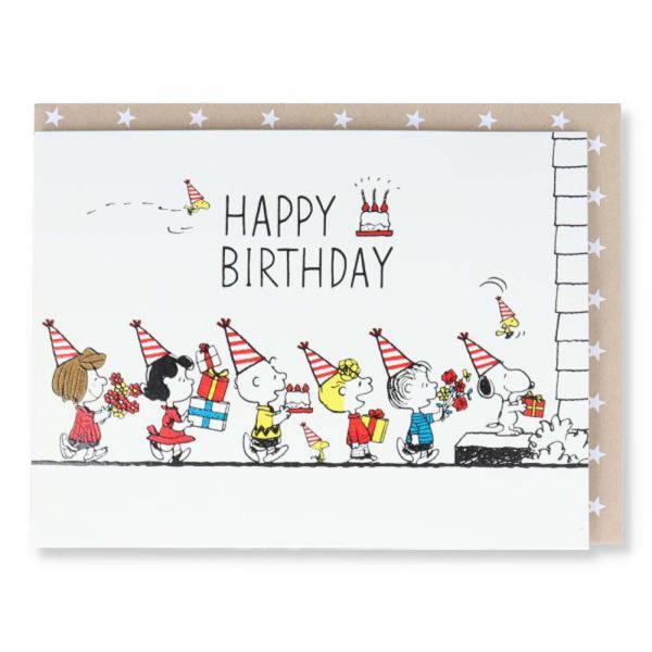 誕生祝い 立体カード スヌーピー パーティーガーランド 816780 バースデイカード グリーティン...