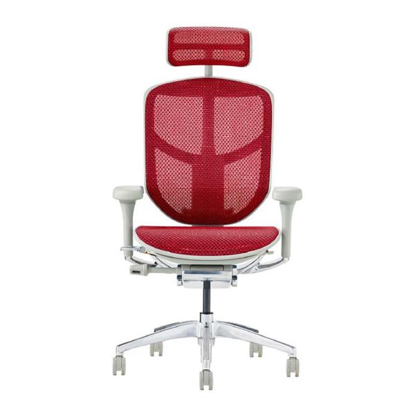 関家具 エルゴヒューマン エンジョイ2 ハイタイプ グレーフレーム EJ2-HAM-GF-RD レッ...