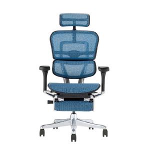関家具 エルゴヒューマン プロ2 オットマン ブラックフレーム EHP2-LPL-DR-BF-BL ブルー 445399｜econvecoco
