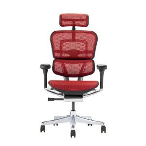 関家具 エルゴヒューマン プロ2 ハイタイプ ブラックフレーム EHP2-HAM-DR-BF-RD レッド 445408｜econvecoco