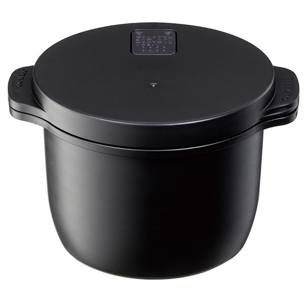スケーター Skater 電子レンジふっくらホカホカおひつ１．５合　ブラック MWOH1
