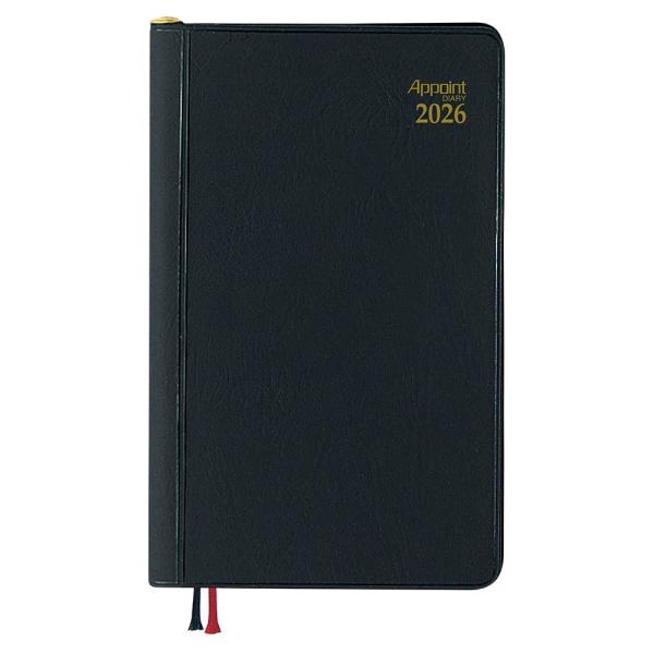 ダイゴー DAIGO 26年 アポイント ダイアリー 週間 鉛筆付 ブラック E1003