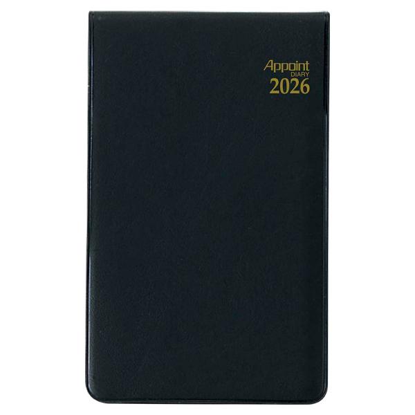 ダイゴー DAIGO 26年 アポイント ダイアリー 週間 ＋横罫 縦開 ブラック E1006
