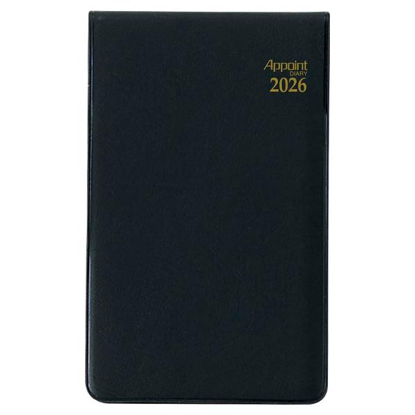ダイゴー DAIGO 26年 アポイント ダイアリー 月間 縦開 薄型 ブラック E1301