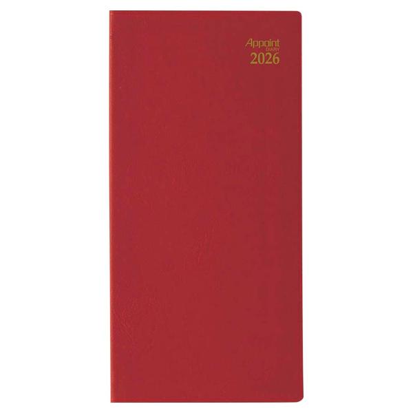 ダイゴー DAIGO 26年 アポイント ダイアリー 月間 薄型 レッド E1013