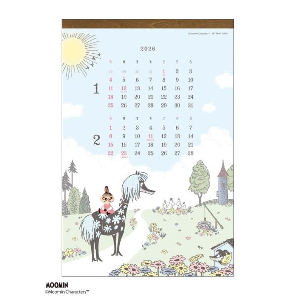アートプリントジャパン 26年 カレンダー ウッドパーツ ムーミン壁掛け 1000137026