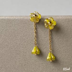 CHANEL シャネル ピアス ラインストーン ココマーク フラワーモチーフ