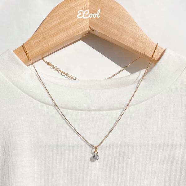 2Wayパヴェボールサージカルステンレスネックレス 2023年春夏新作　ハンドメイドアクセサリー　ゴ...