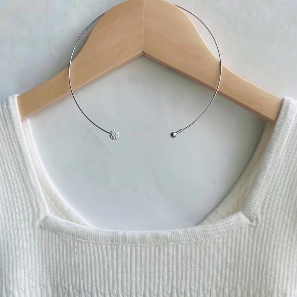 2Wayパヴェボールチョーカー[シルバーカラー]  2024年春夏新作　ハンドメイドアクセサリー　ラ...