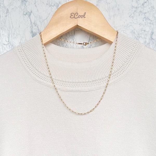 サージカルステンレスチェーンネックレス[ゴールドカラー]  2024年秋冬新作　アレルギー対応　ハン...