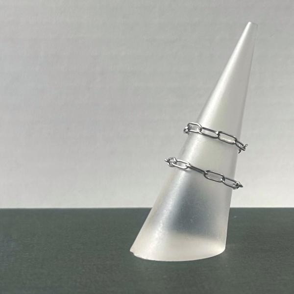 サージカルステンレスチェーンリングセット[シルバーカラー]　2024年秋冬新作　ハンドメイドアクセサ...