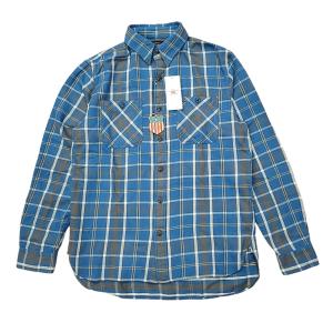 WC058D9 RRL Double RL for Ron Herman ロンハーマン チェック ワーク シャツ Check Work Shirt Mサイズ ブルー 未使用 /26｜ecopark