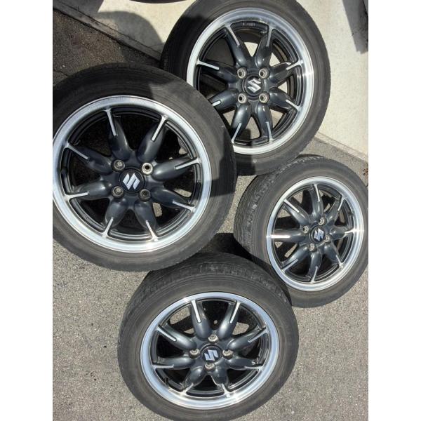 アルトRS純正アルミホイールリム径165/55R15(F/R) リム幅4.5J(F/R) オフセット...
