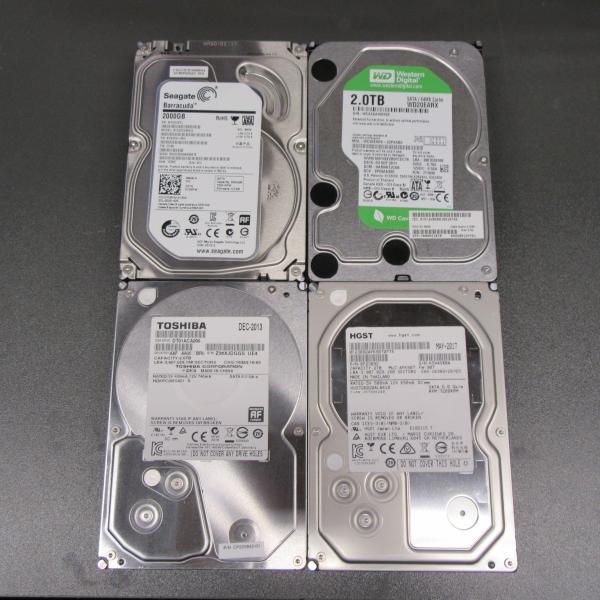 1台　動作確認済み中古 2TB メーカー型番不問 使用時間不問　3.5インチHDD 2TB SATA...