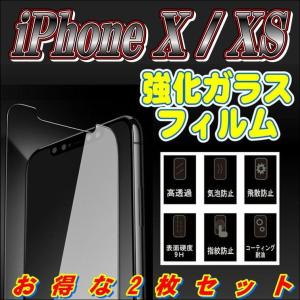 液晶保護フィルム ガラスフィルム 保護フィルム iPhone フィルム iPhone X / iPhone XS (5.8) 強化ガラスフィルム お得な2枚セット｜ecor