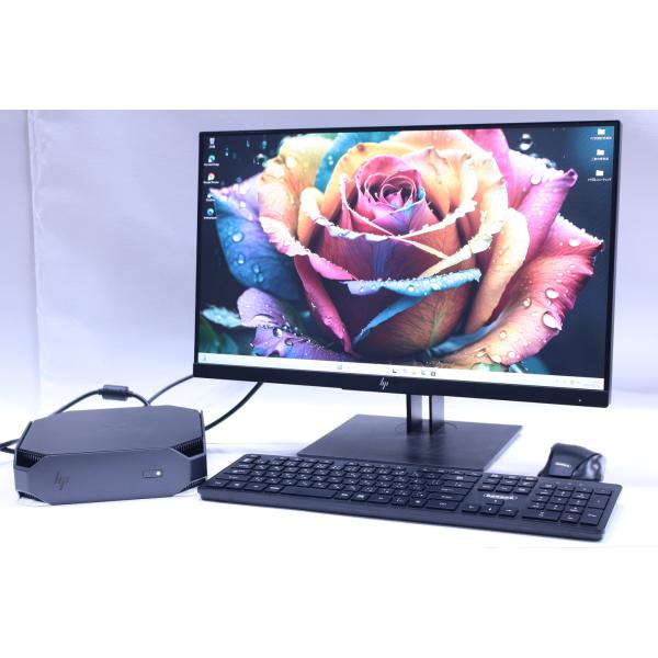 即配 良品 安定快速 グラボ搭載 23.0FHDモニターセット HP Z2 Mini G3 Work...