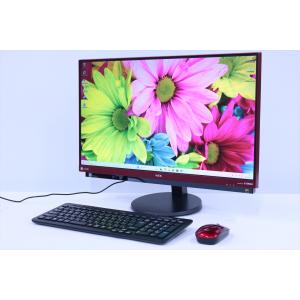 即配 省スペース一体型 パワフルCorei7 LAVIE Desk All-in-one DA770/HAR レッド i7-7500U 8G 256G 23.8FHD Blu-ray Office Win11 オールインワン BAA評価