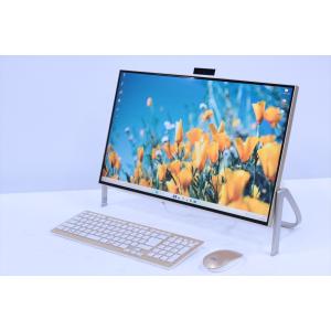 即配 良品 ホワイトxゴールド パワフルCorei7搭載 ESPRIMO FH77/C2 i7-7700HQ 8G 128G+1.0TB 23.8FHD ブルーレイ Office オールインワン AAA評価