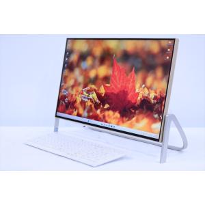 即配 良品 パワフルモデル Corei7 ESPRIMO FH77/B1 ホワイトxゴールド i7-7700HQ 8G 256G+1.0TB 23.8FHD DVD Office キーボード付 オールインワン AAA評価