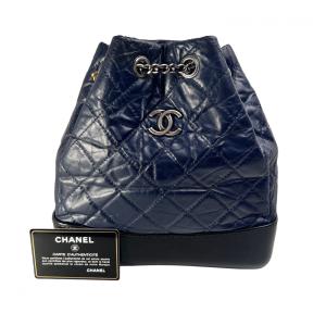 CHANEL シャネル ココマーク ガブリエル カーフスキン バックパック・リュック 紺 A-15462