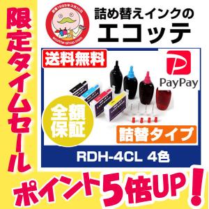 RDH-4CL リコーダー 詰め替えインク お徳用ビギナーセット4色 リピート用 エプソン Colorio カラリオ PX-048A PX-049A