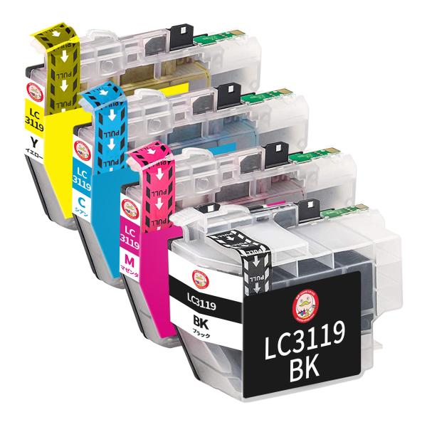 エコッテ LC3119-4PK BR社用 互換インクカートリッジ 4色 ┃  MFC-J6580CD...