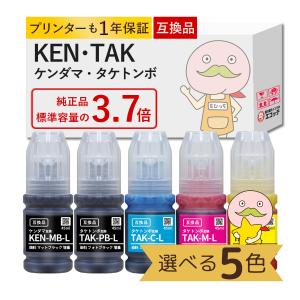 KETA-5CL 増量 顔料 5色セット エプソン 用 ケンダマ タケトンボ 互換