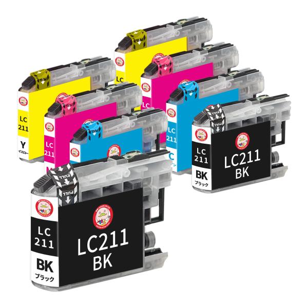 LC211-4PK BR社 用 プリンターインク 互換 4色×2組 合計8個  DCP-J963N ...