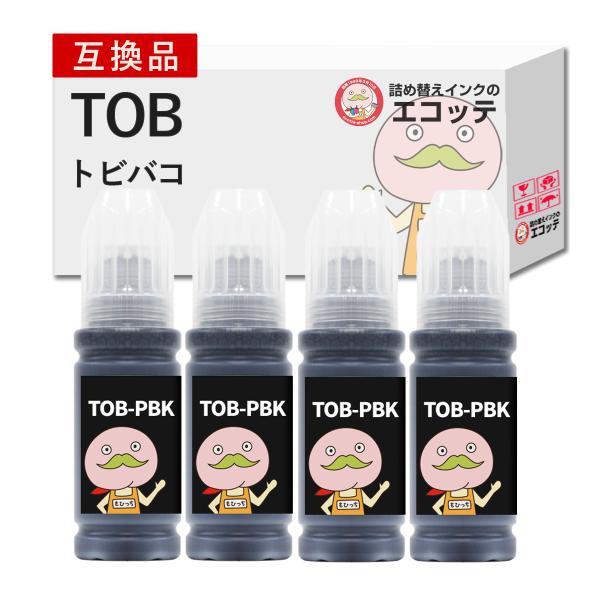 エコッテ TOB-PB トビバコ EPSON ( エプソン )用 互換インクボトル 染料 フォトブラ...
