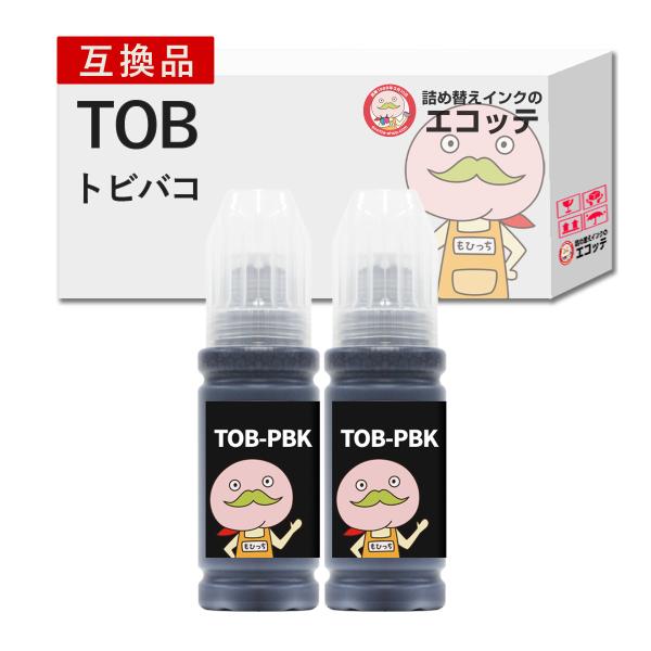 エコッテ TOB-PB トビバコ EPSON ( エプソン )用 互換インクボトル 染料 フォトブラ...