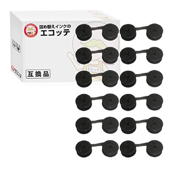 エコッテ EP-101/EP101 SHARP ( シャープ )用 スプールリボン 黒 12個 ┃ ...