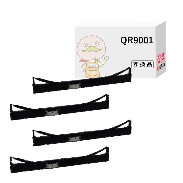 エコッテ QR9001 RICOH ( リコー )用 インクリボンカセット 黒 4個 ┃ 5573-...