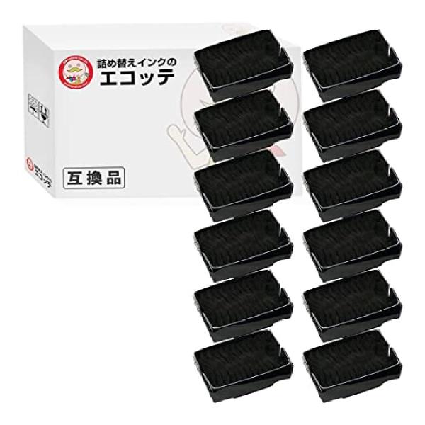 エコッテ DP3220/DP3320 CASIO ( カシオ )用 サブリボン 黒 12個 ┃  Σ...