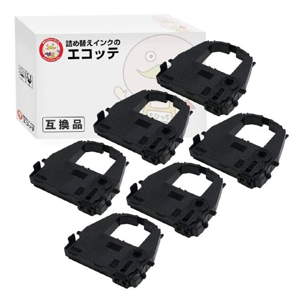 エコッテ DPK3800 FUJITSU ( 富士通 )用 インクリボンカセット 黒 6個 ┃  V...