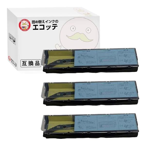 エコッテ TY-128-BK SHARP ( シャープ )用 インクリボンカセット 黒 3個 ┃