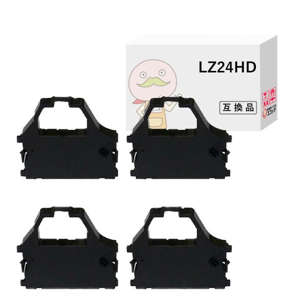 エコッテ LZ24HD star ( スター精密 )用 インクリボンカセット 黒 4個 ┃  XB3...