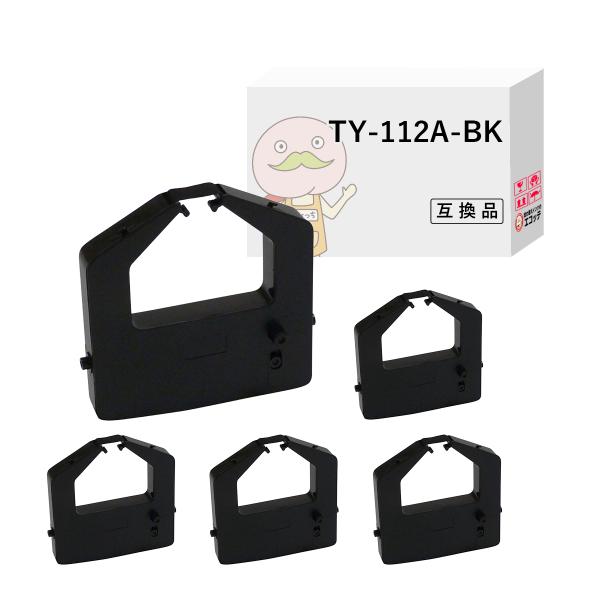 エコッテ TY-112A-BK SHARP ( シャープ )用 インクリボンカセット 黒 6個 ┃ ...