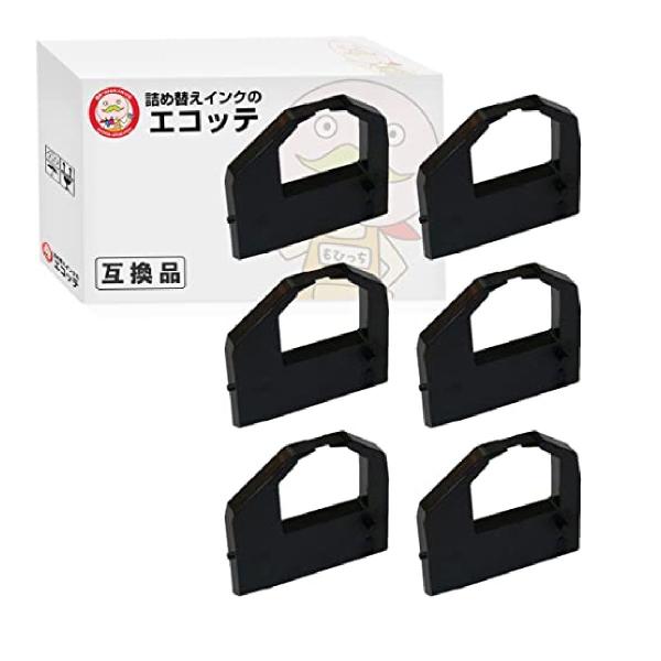 エコッテ TY-122A-BK SHARP ( シャープ )用 インクリボンカセット 黒 6個 ┃ ...