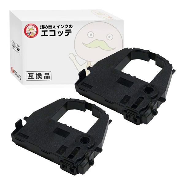 エコッテ DPK3800 FUJITSU ( 富士通 )用 インクリボンカセット 黒 2個 ┃  V...
