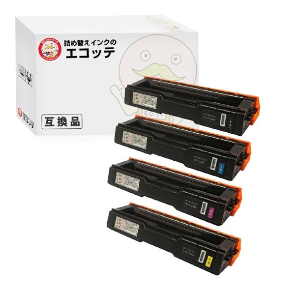 エコッテ SPC200 RICOH ( リコー )用 リサイクルトナー 4色 ブラック ( 黒 ) ...