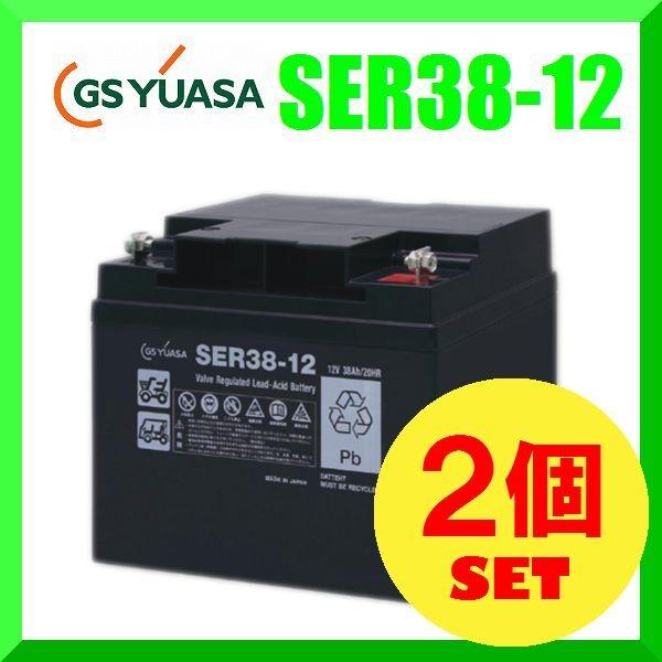 SER38-12（2個セット） GS YUASA 高性能ディープサイクルバッテリー （互換HC38-...