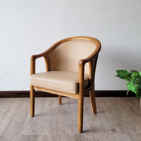 リビングチェア アームチェア ソファー ソファ 1人掛け PVC タモ材 北欧 ロワール