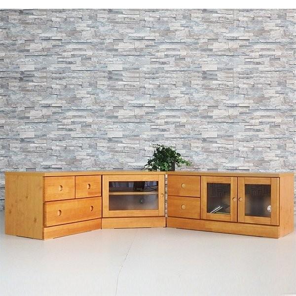 テレビ台 テレビボード ローボード コーナー 完成品 ホワイトナチュラル 3点セット ピクシー