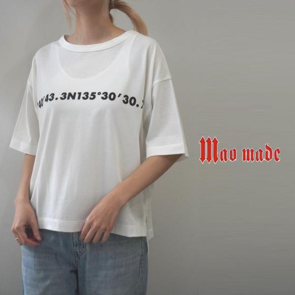 セール マオメイド mao made Tシャツ 半袖 5分袖 日本製 ナンバーT ワイド シルエット...